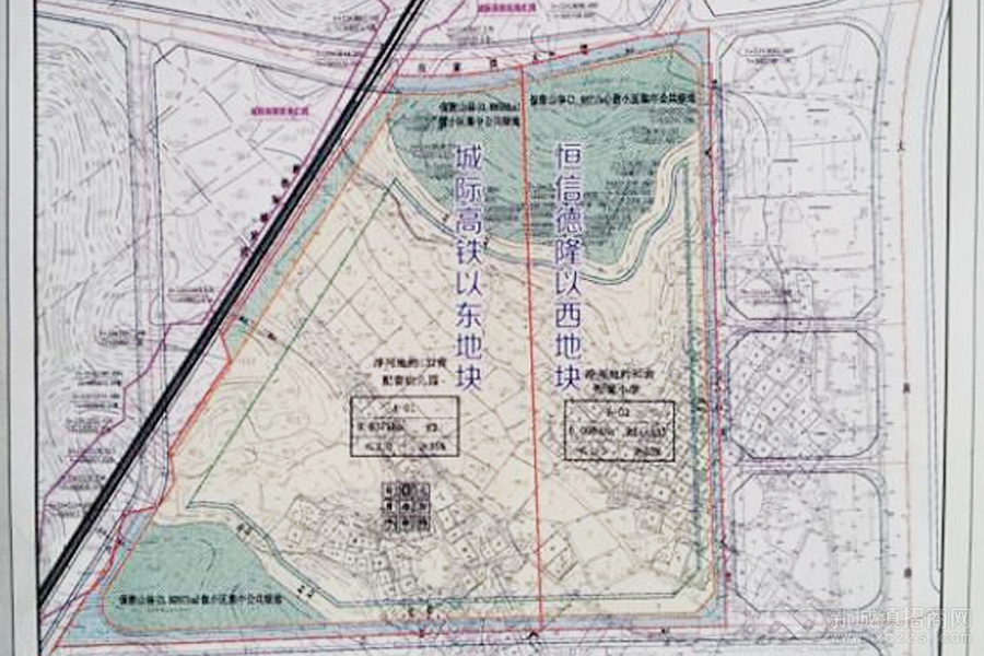 黄石市城际高铁以东地块规划图