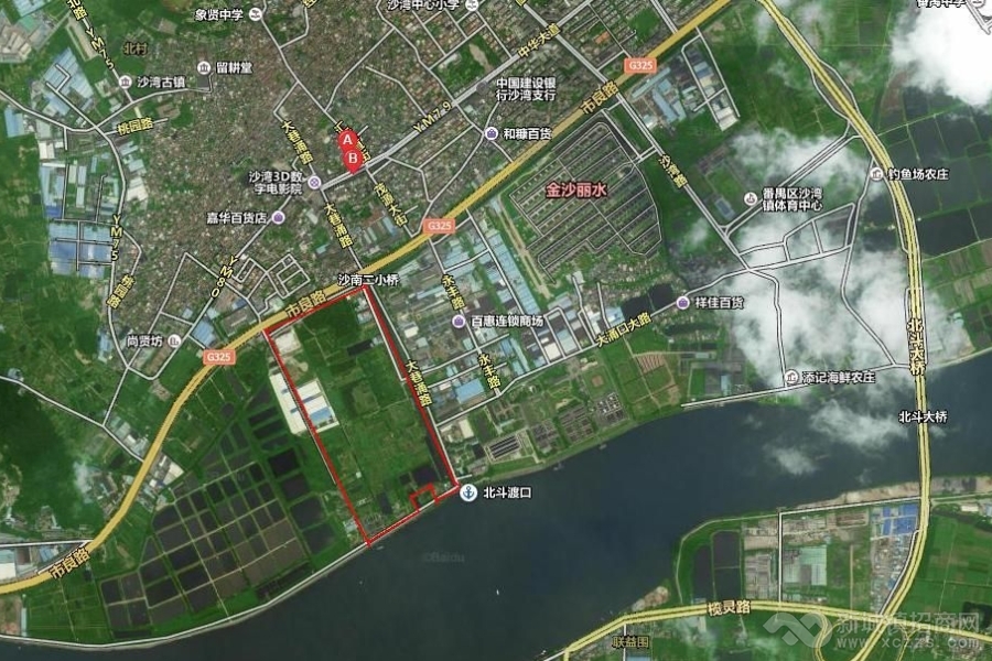 广东广州番禺区沙湾金沙丽水附近190亩商住地转让实景图