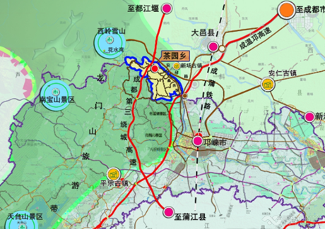  四川成都周边优质土地出售，100亩集体建设用地实景图 
