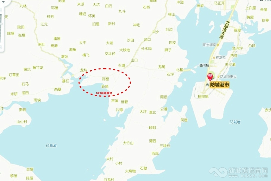 广西防城港防城区综合用地整体转让399亩海景地实景图