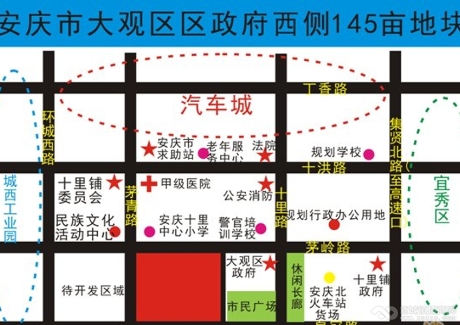 5月份安庆大观区区政府对面145亩商住用地将出公告